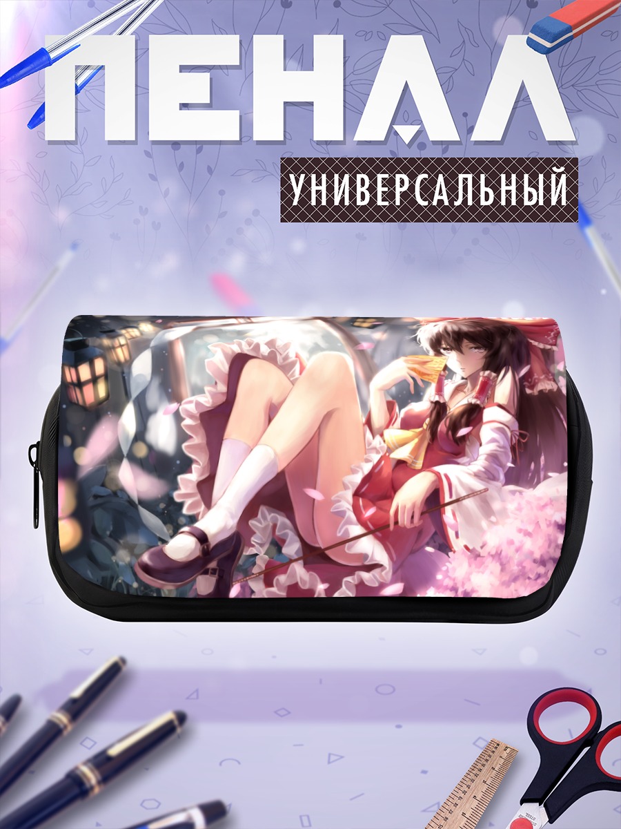 Пенал-косметичка Рейму Хакурей в цветах