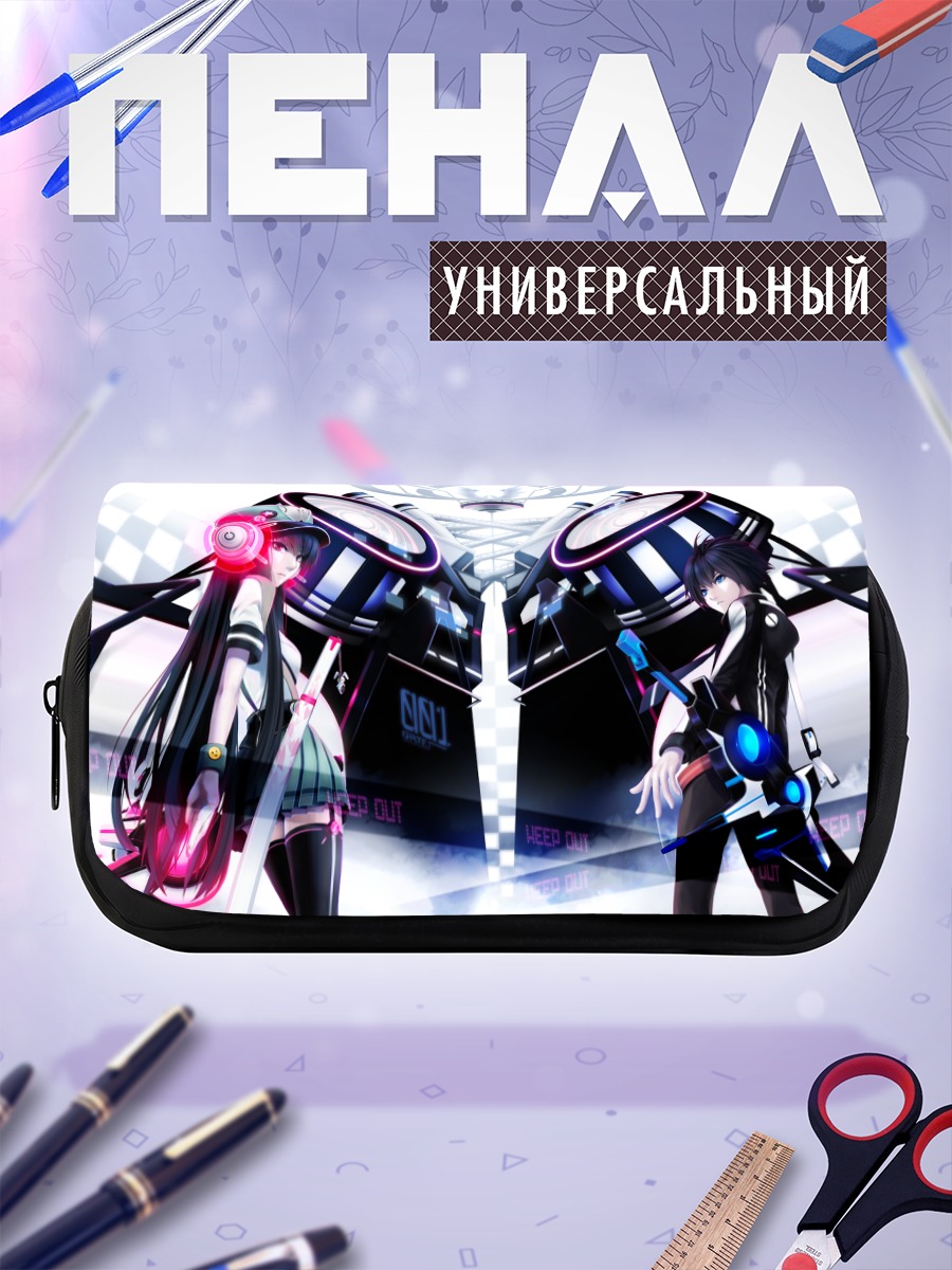 Пенал-косметичка Мику Хацунэ в наушниках
