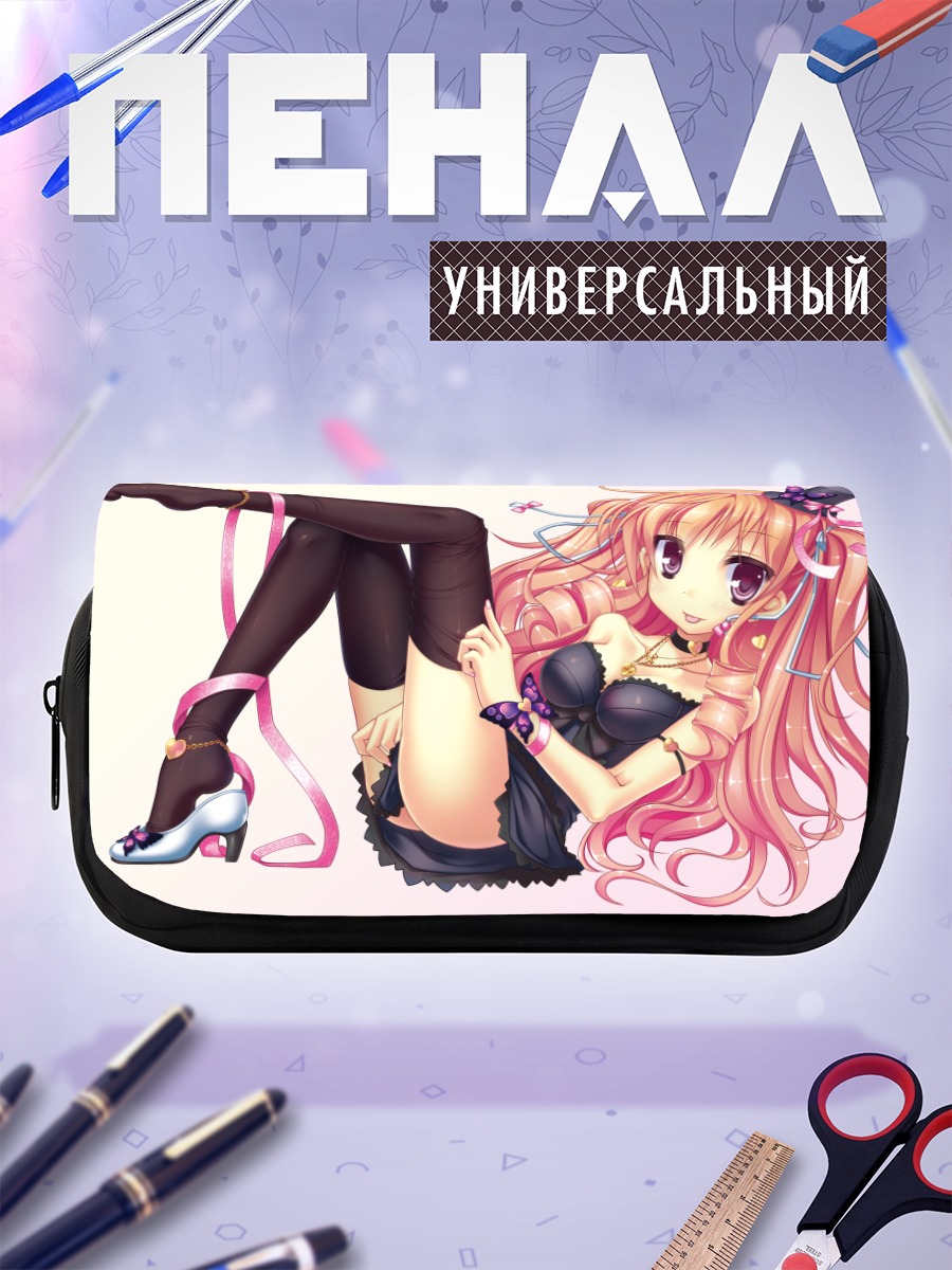 Пенал-косметичка Девушка в чёрном