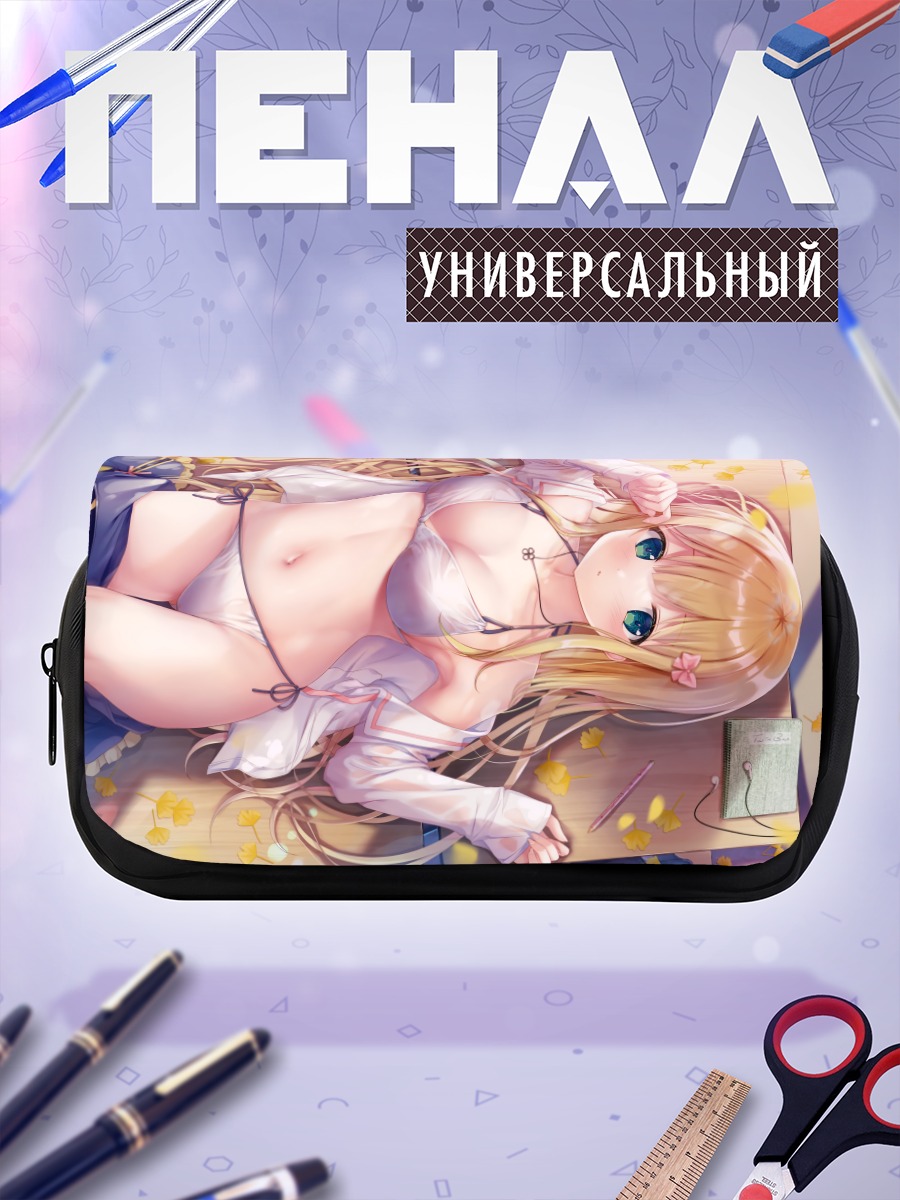 Пенал-косметичка Блондинка в наушниках