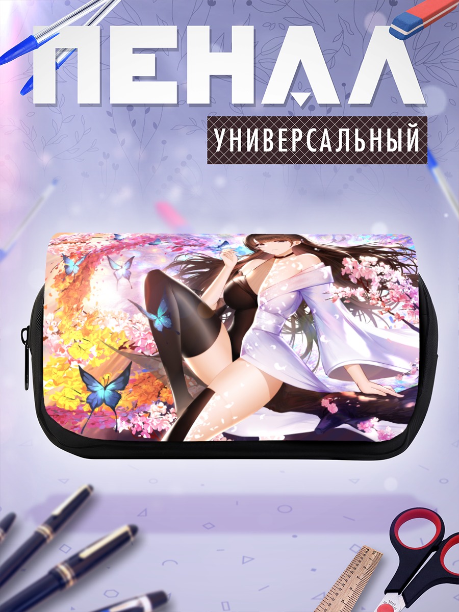 Пенал-косметичка Девушка в сакуре