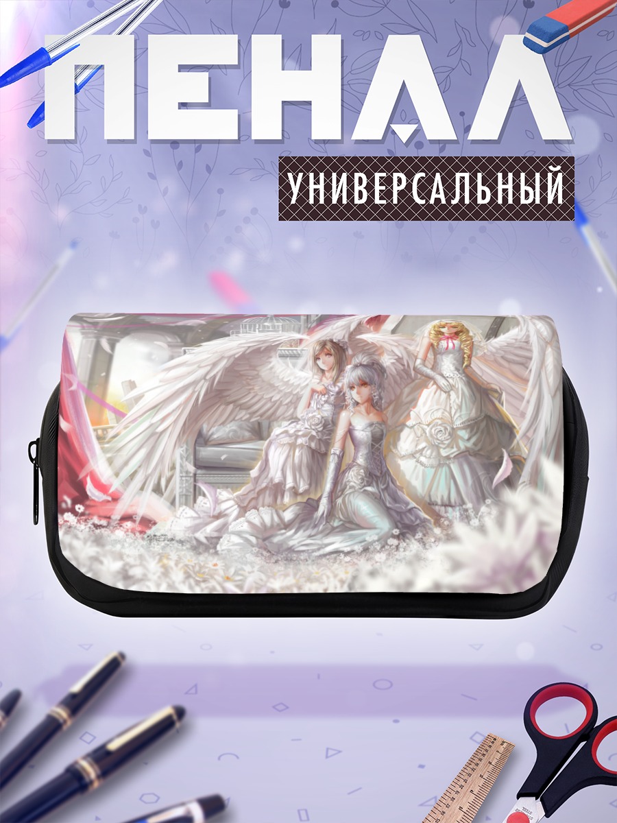 Пенал-косметичка Ангелы в цветах