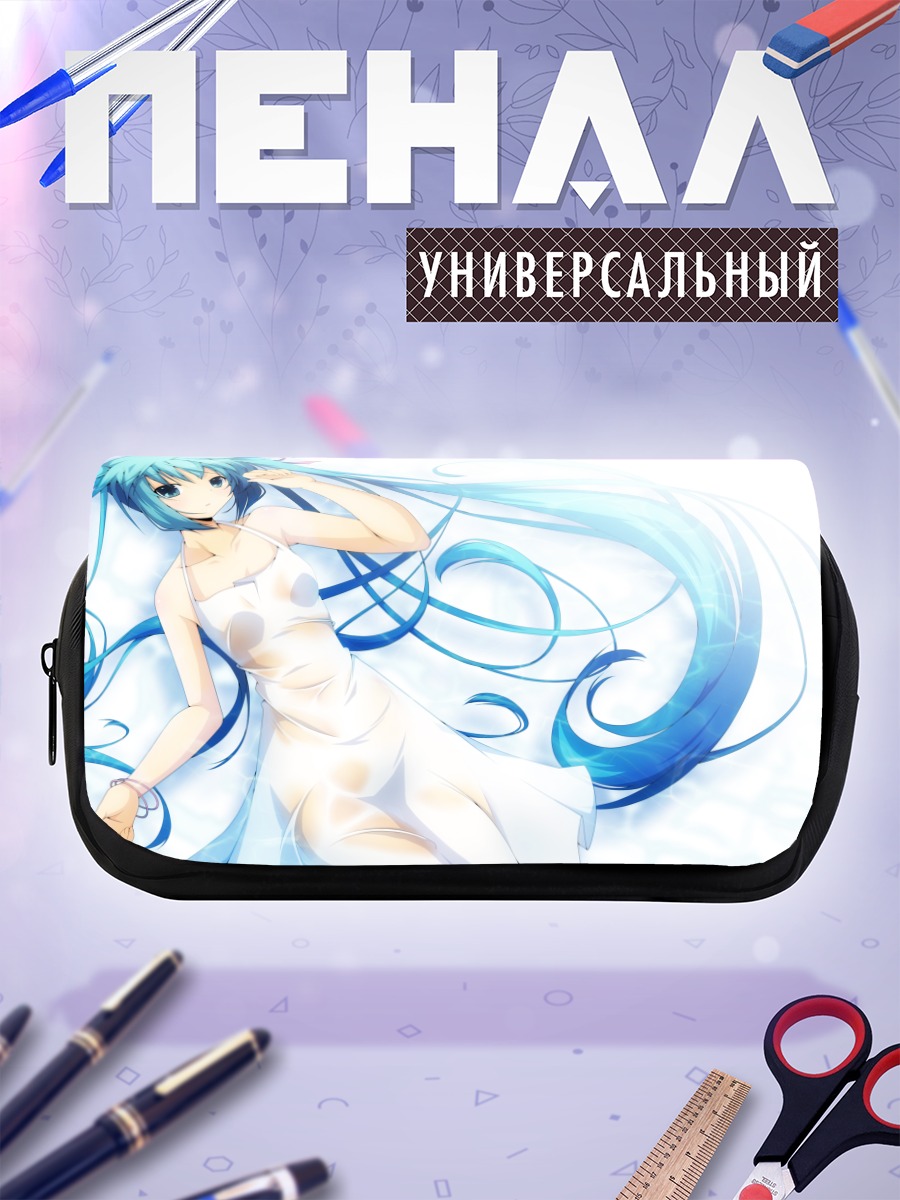Пенал-косметичка Мику Хацунэ в белом