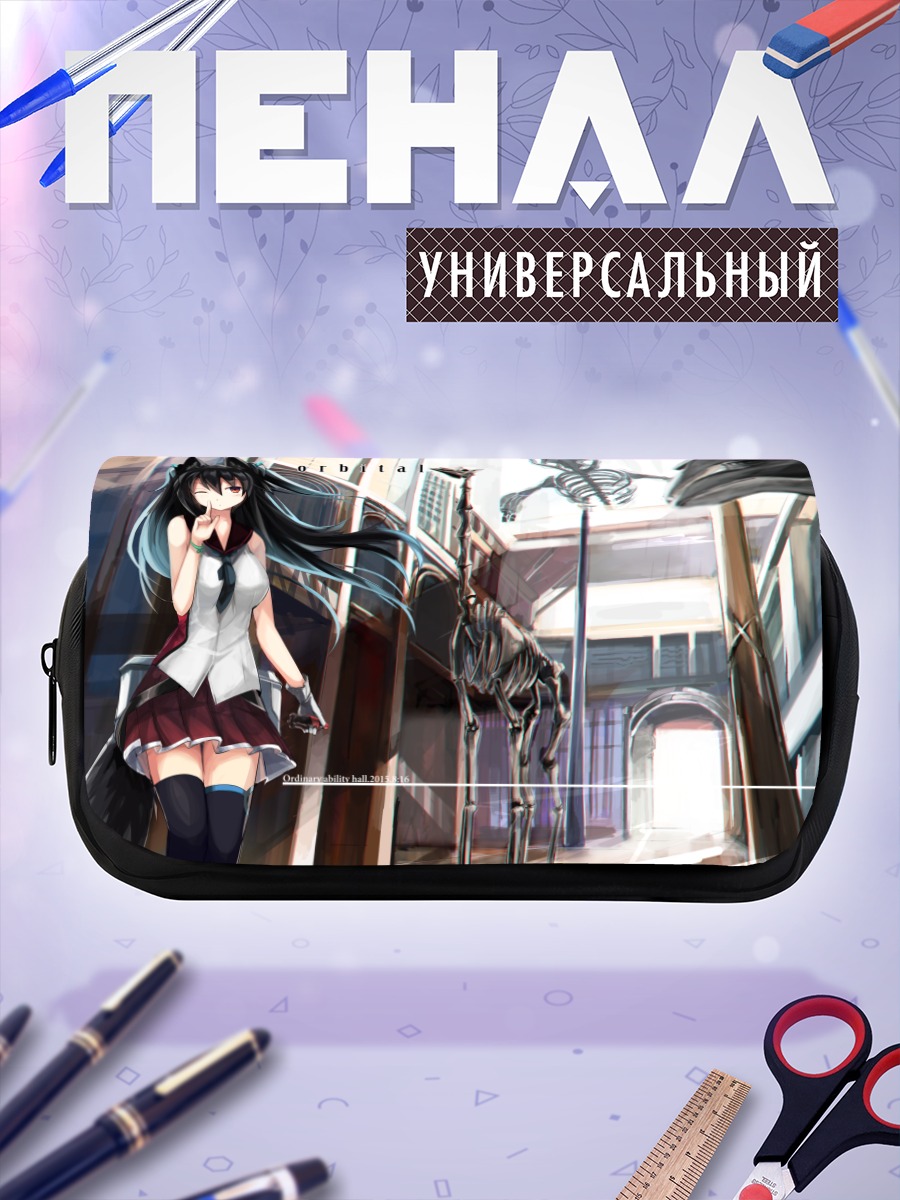 Пенал-косметичка Девушка-лиса в городе