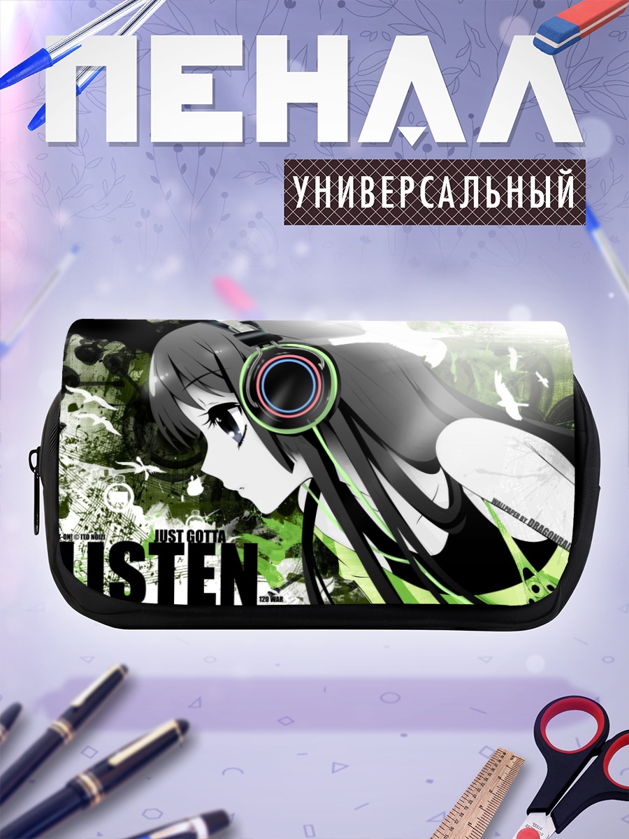 Пенал-косметичка Мио Акияма в наушниках