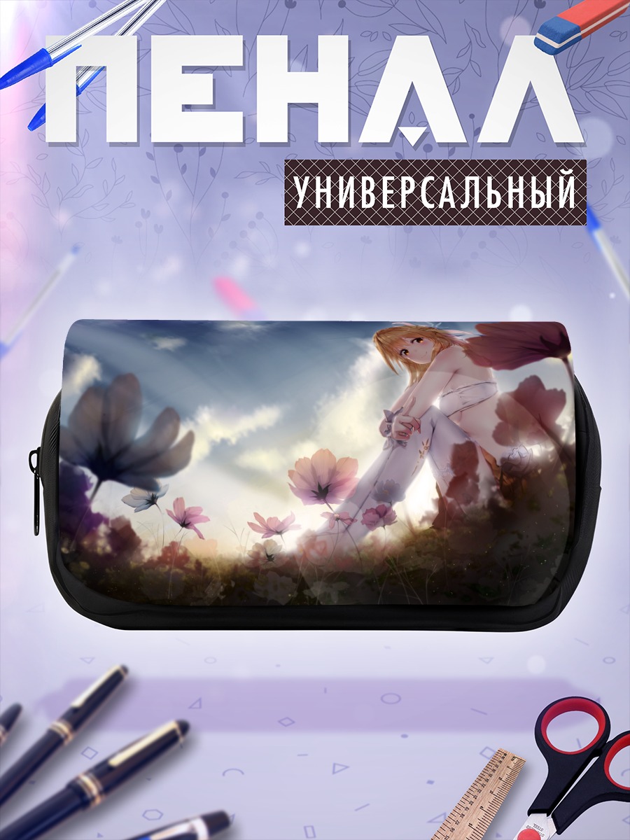 Пенал-косметичка Блондинка в цветах
