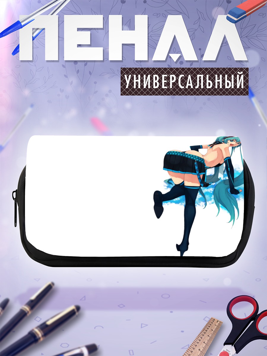 Пенал-косметичка Мику Хацунэ в черном