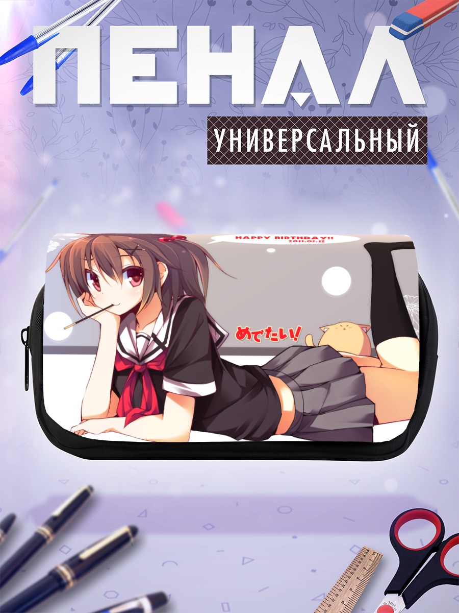 Пенал-косметичка Девушка с Поки