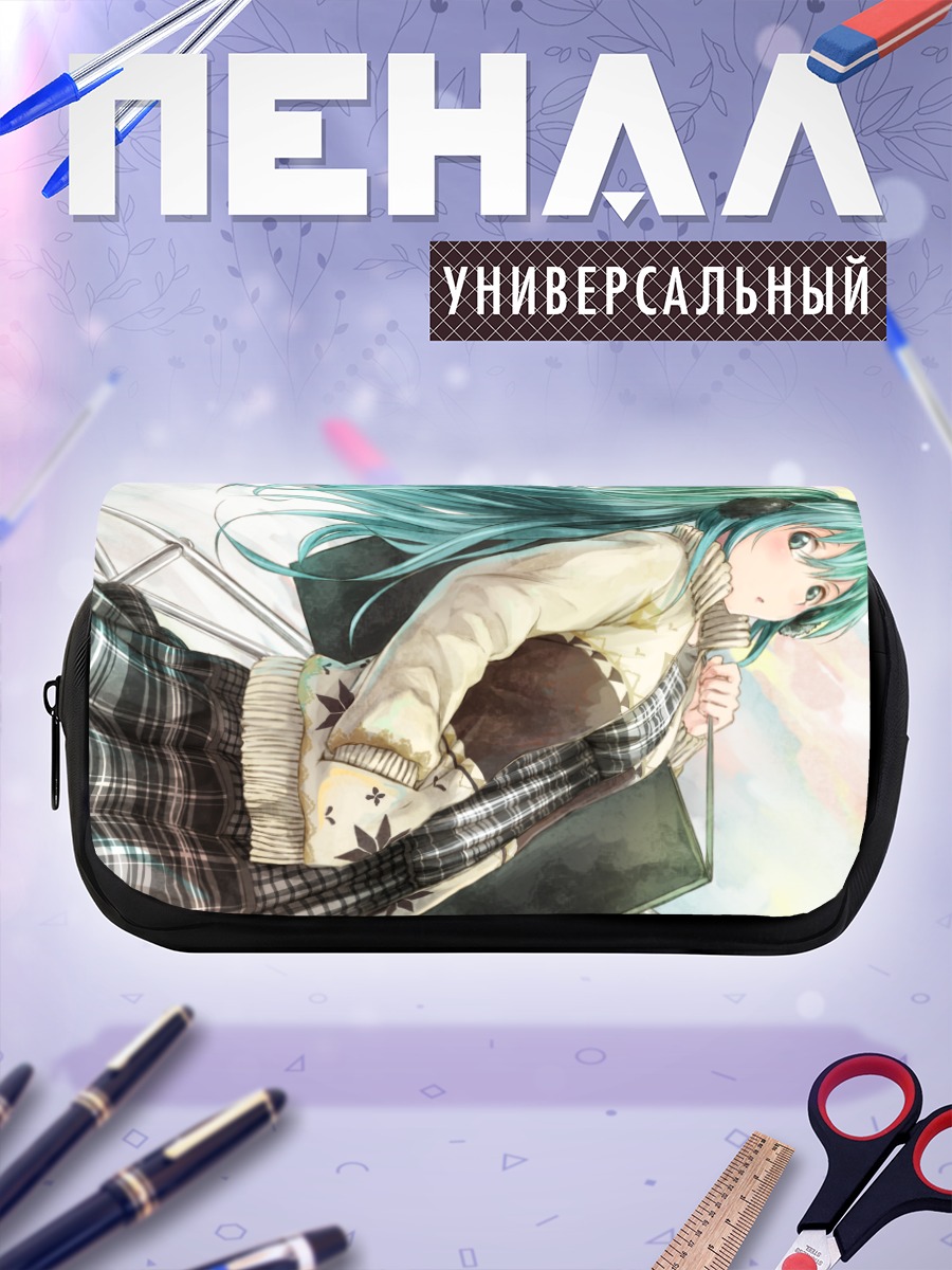 Пенал-косметичка Мику Хацунэ в свитере