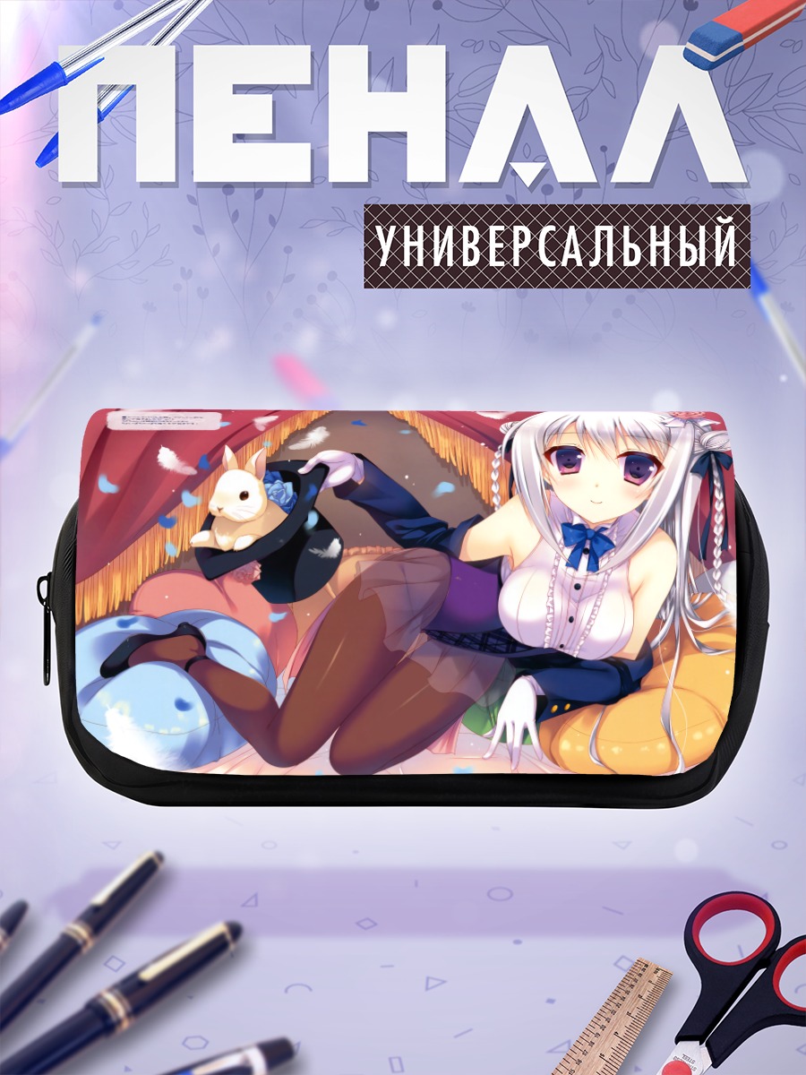 Пенал-косметичка Девушка в перьях