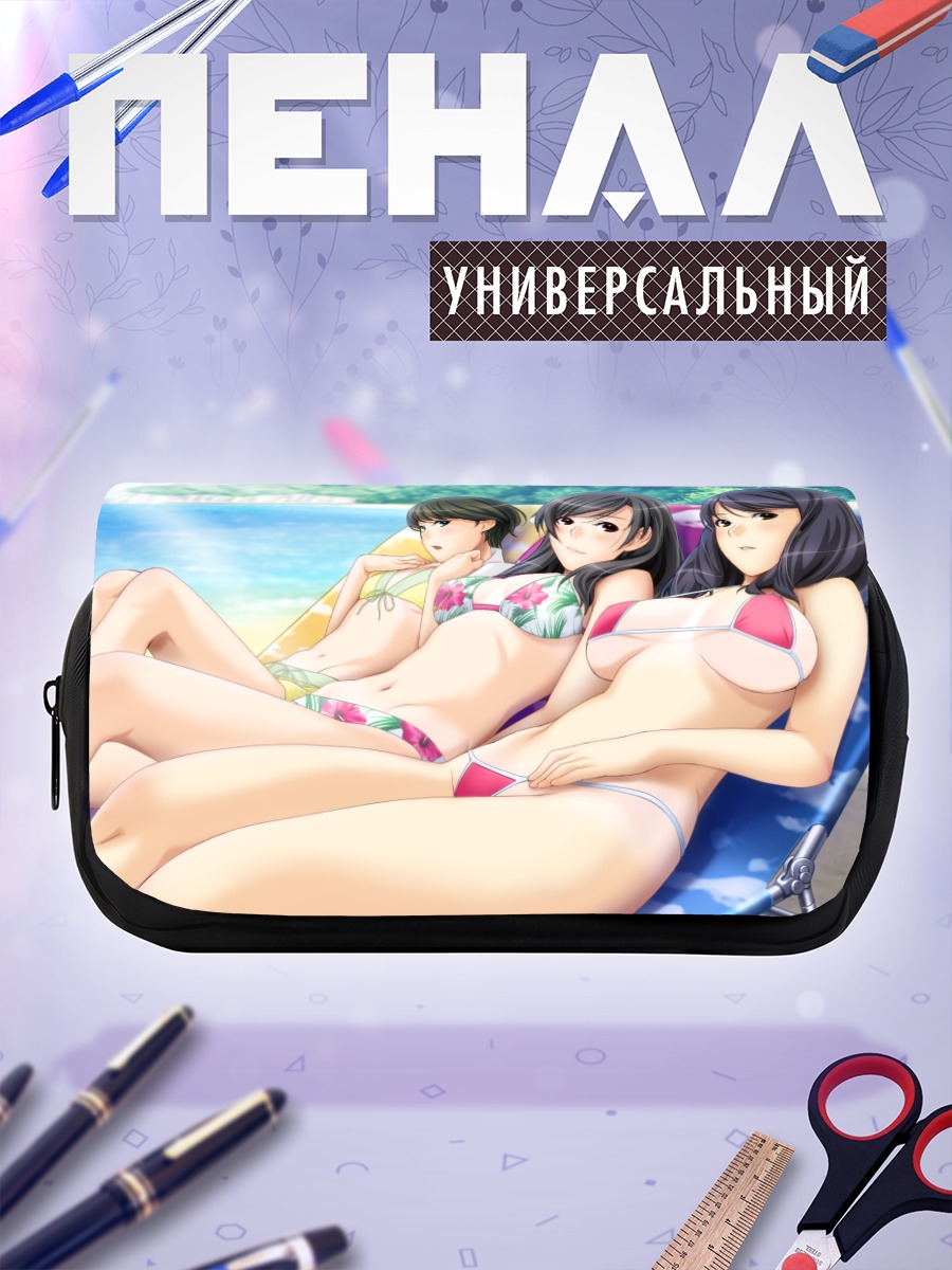 Пенал-косметичка Аманэ и Мисаки на пляже