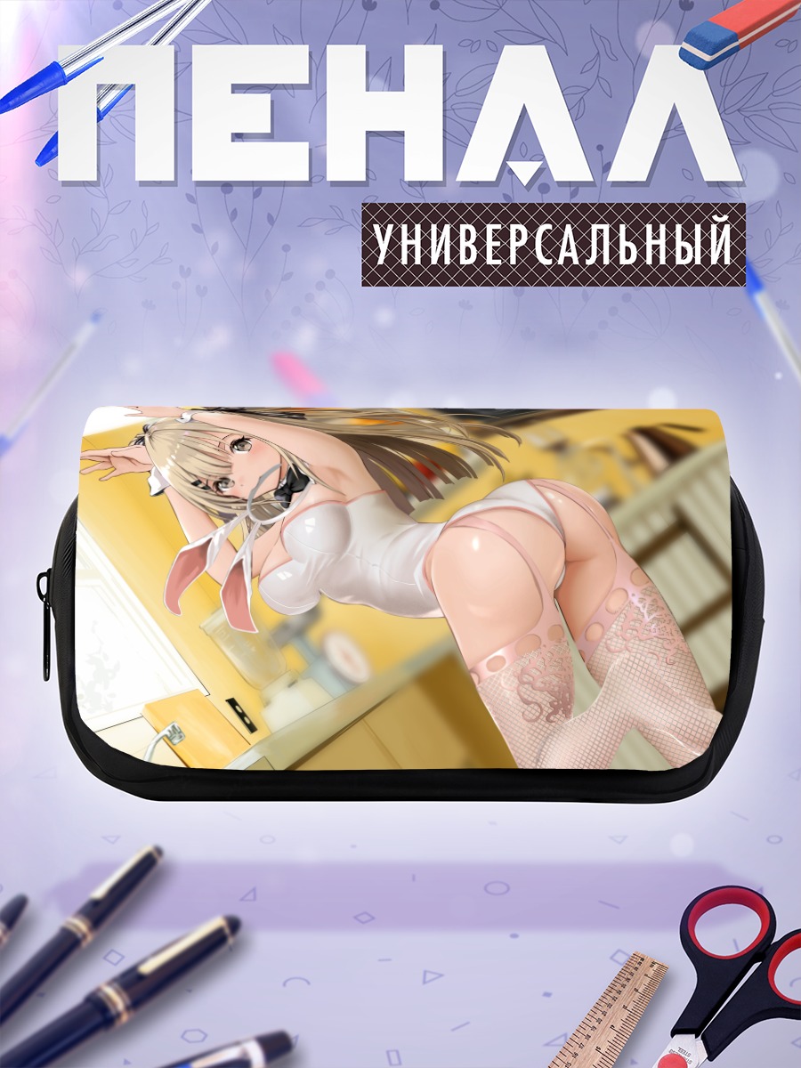 Пенал-косметичка Девушка-зайчик в боди