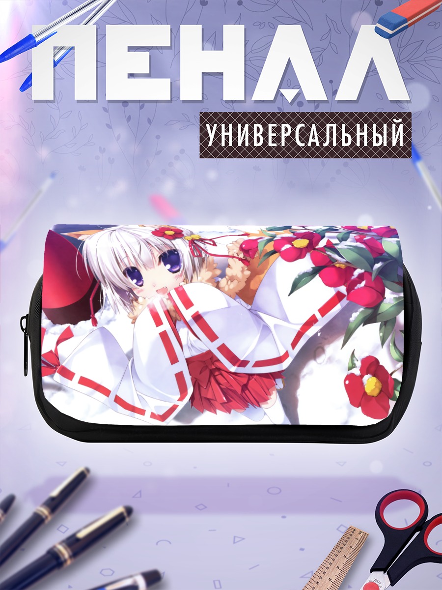 Пенал-косметичка Мико-лисица в цветах