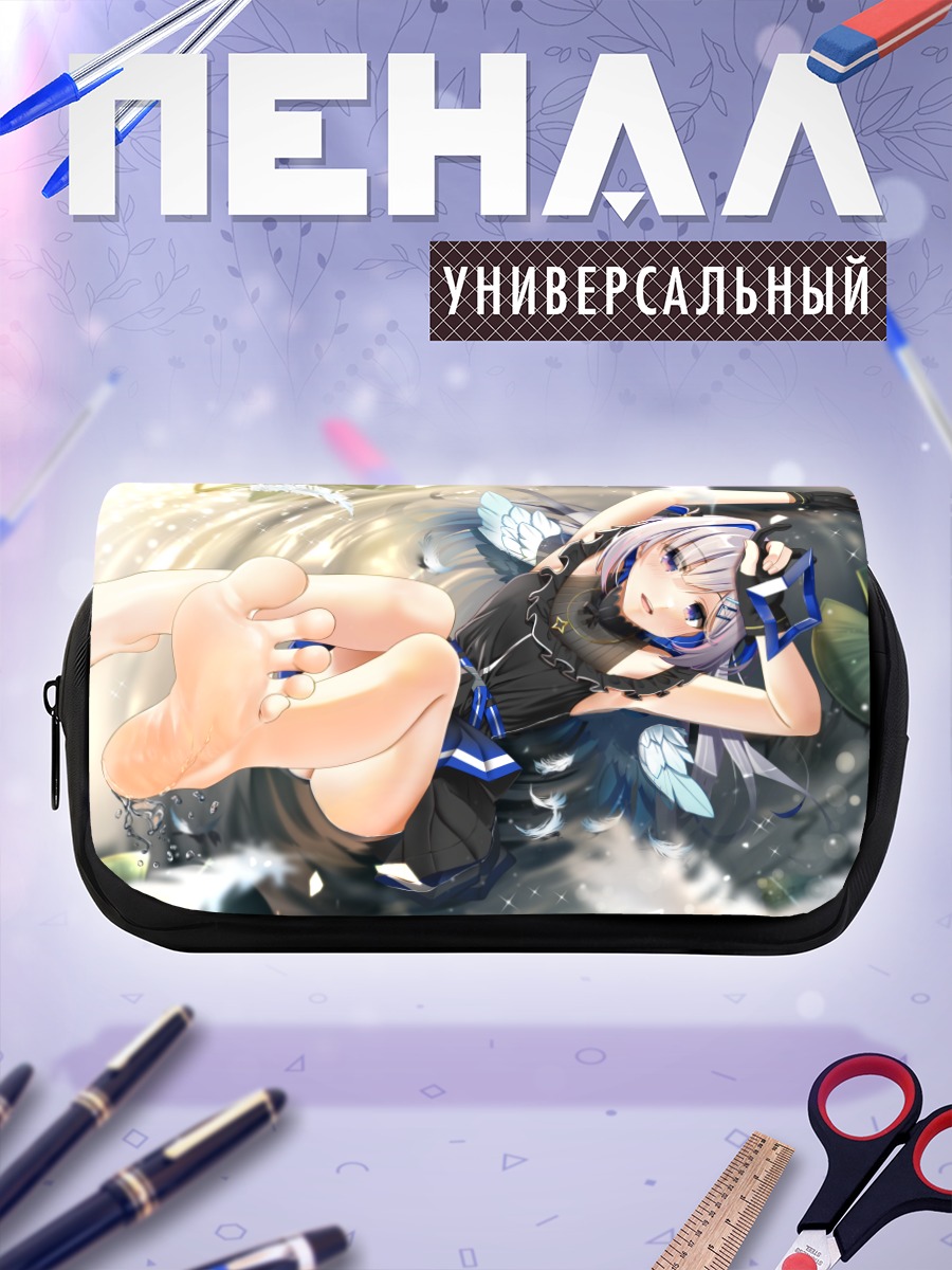 Пенал-косметичка Аманэ Каната в перьях