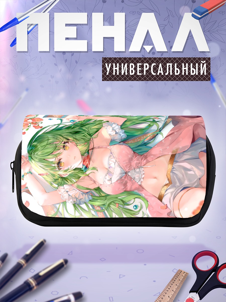 Пенал-косметичка Мику Хацунэ в цветах