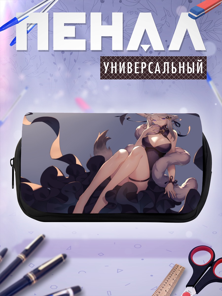 Пенал-косметичка Девушка-лиса в платье