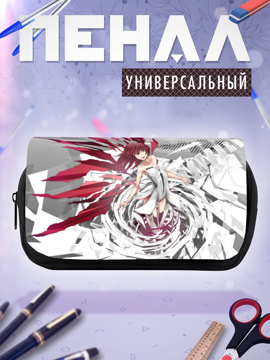 Пенал-косметичка Девушка с красными крыльями