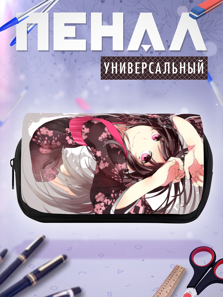 Пенал-косметичка Девушка в кимоно