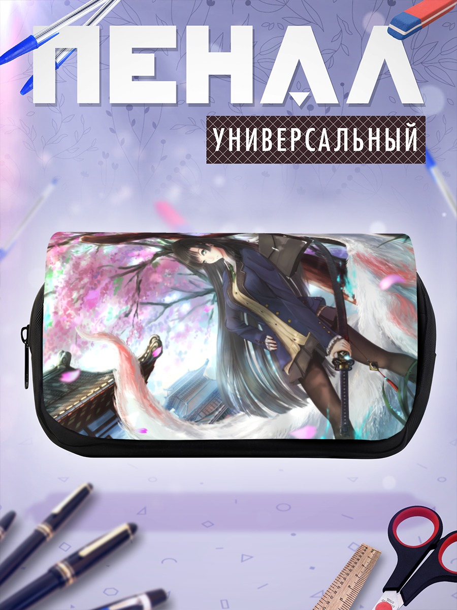 Пенал-косметичка Девушка в сакуре