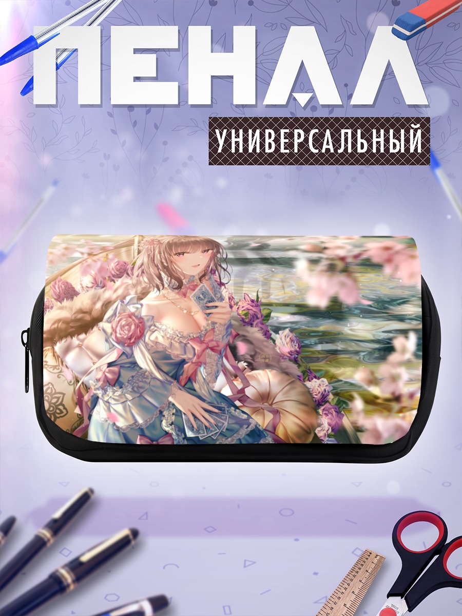 Пенал-косметичка Девушка в сакуре