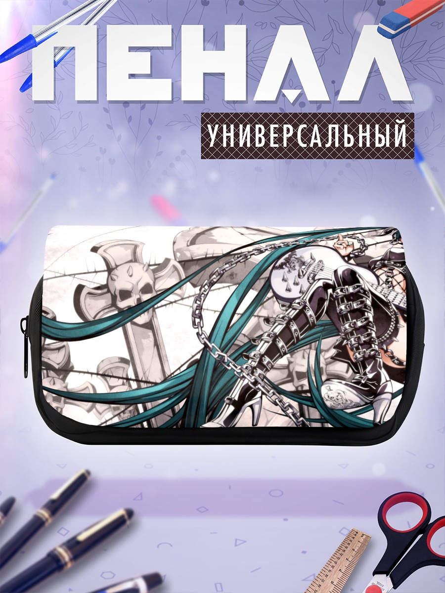 Пенал-косметичка Мику Хацунэ с гитарой