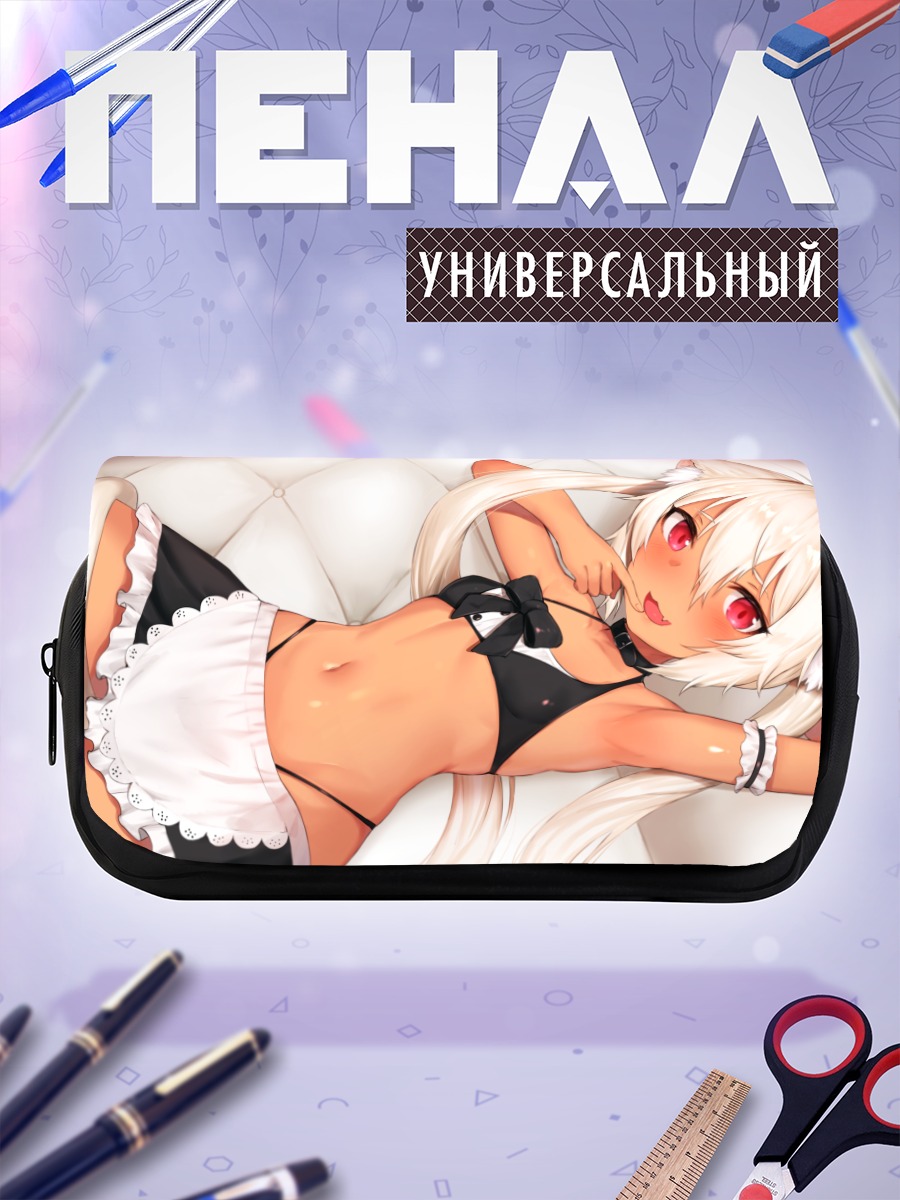 Пенал-косметичка Аниме неко-горничная