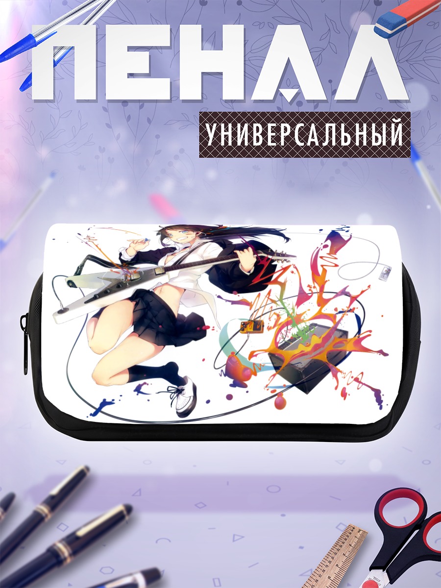 Пенал-косметичка Девушка с гитарой