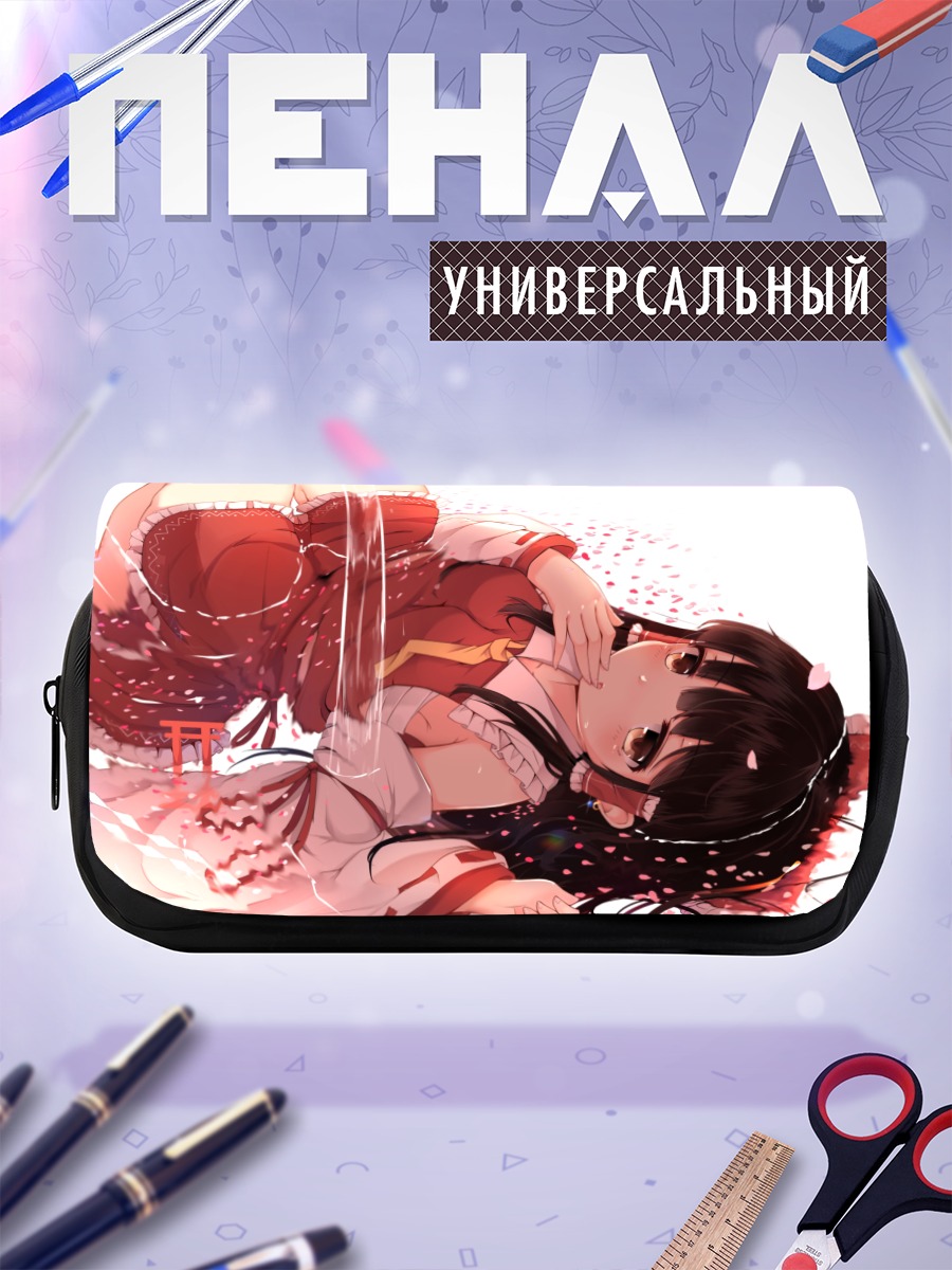 Пенал-косметичка Рейму Хакурей в цветах