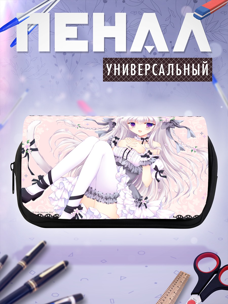 Пенал-косметичка Кошкодевочка в цветах