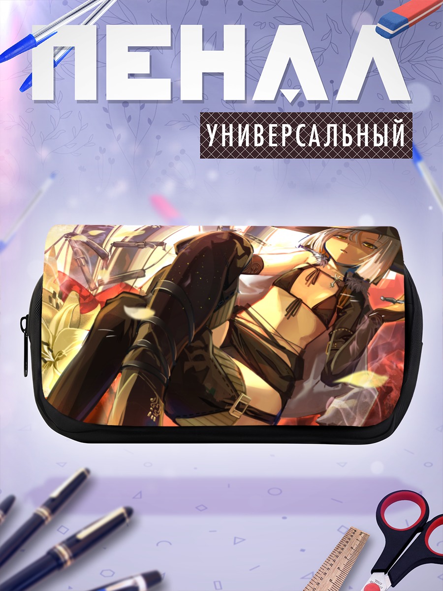 Пенал-косметичка Беловолосая девушка в цветах