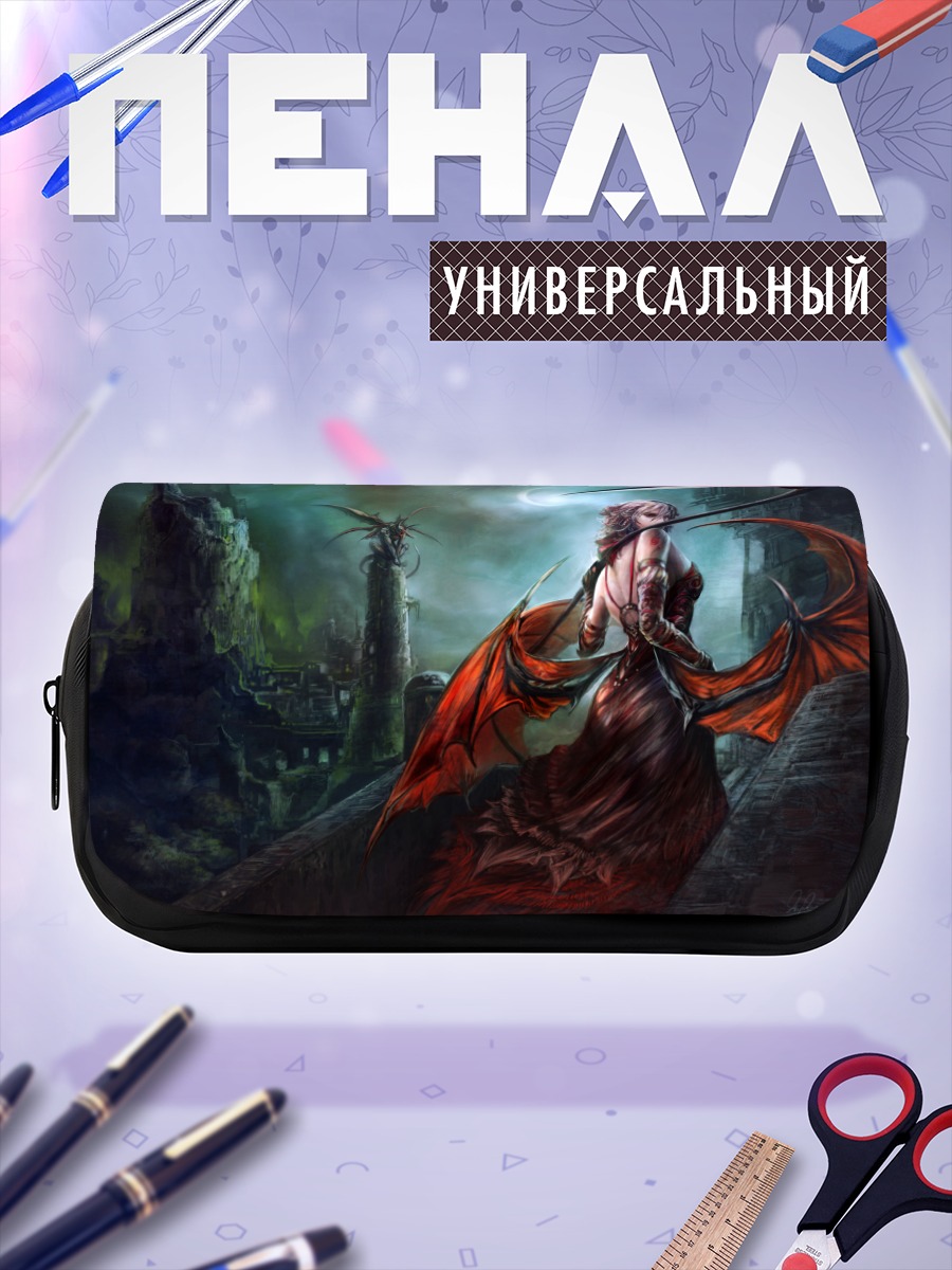 Пенал-косметичка Девушка с косой