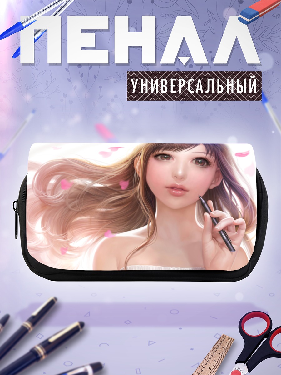 Пенал-косметичка Девушка в лепестках