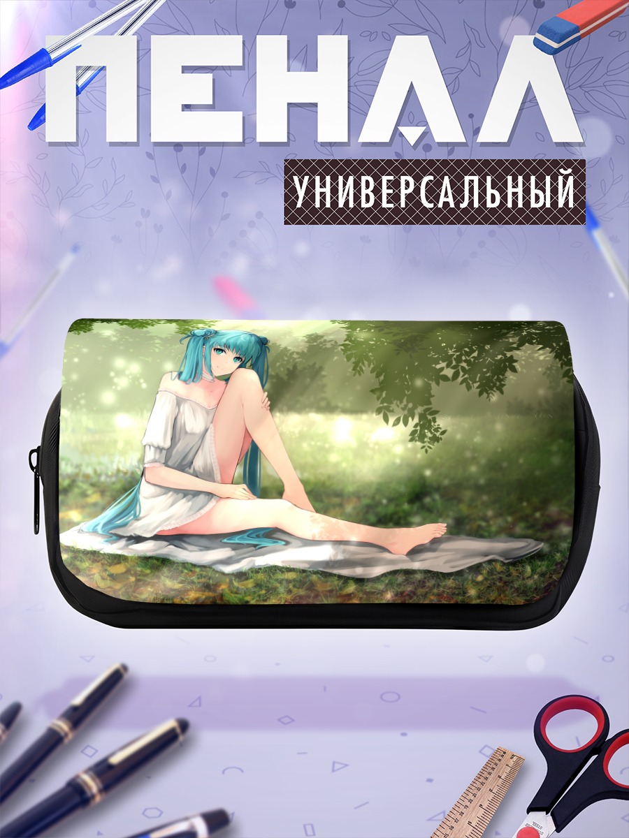 Пенал-косметичка Мику Хацунэ в лесу