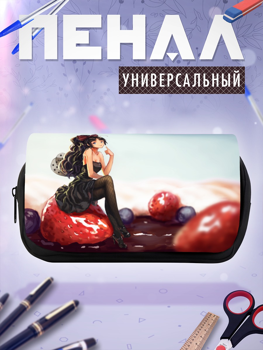Пенал-косметичка Мио Акияма с клубникой