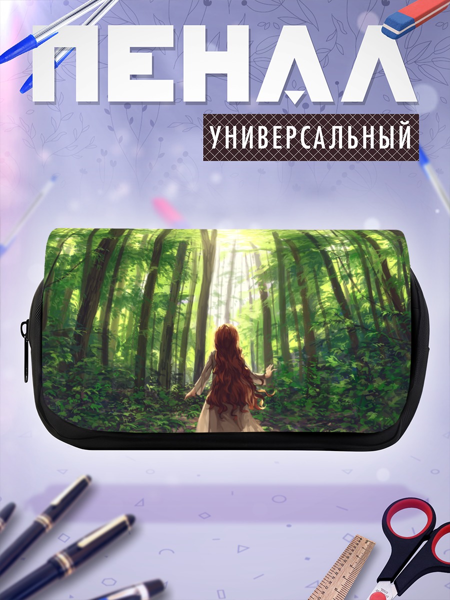 Пенал-косметичка Девушка в лесу