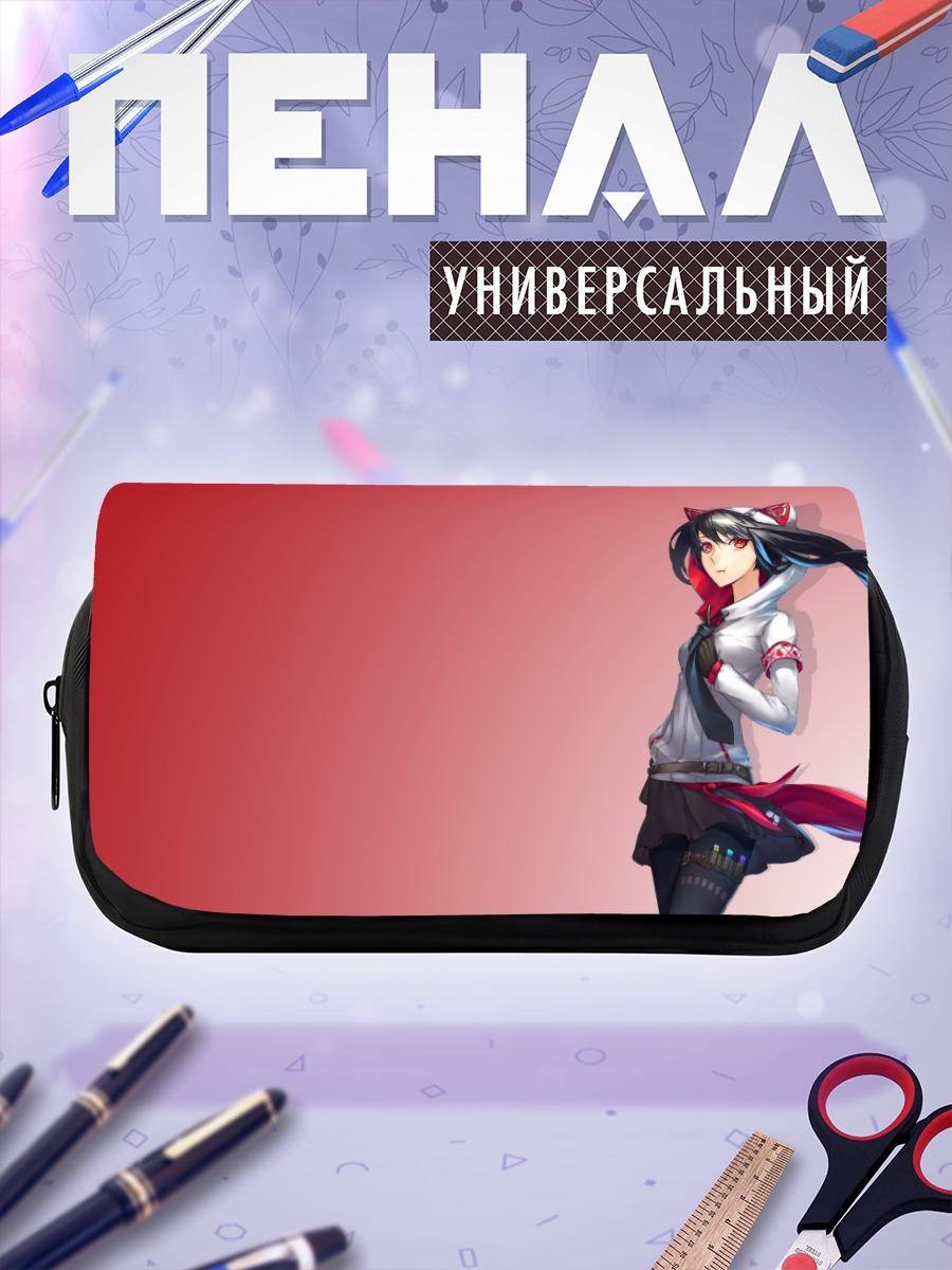 Пенал-косметичка Девушка-лиса в худи