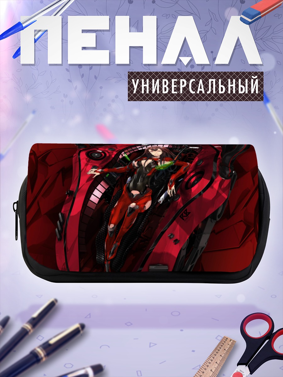 Пенал-косметичка Девушка в мехе