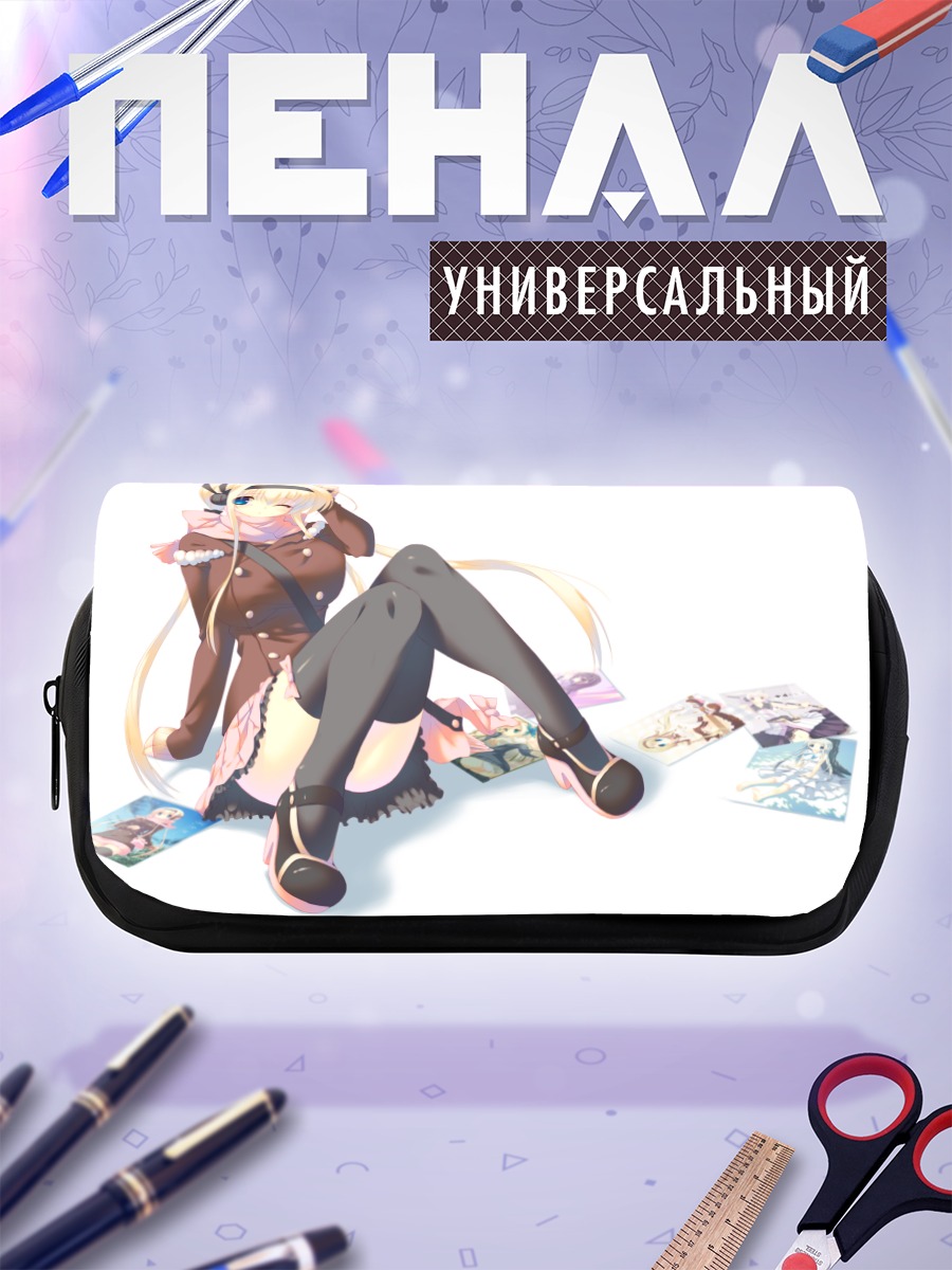 Пенал-косметичка Блондинка в наушниках