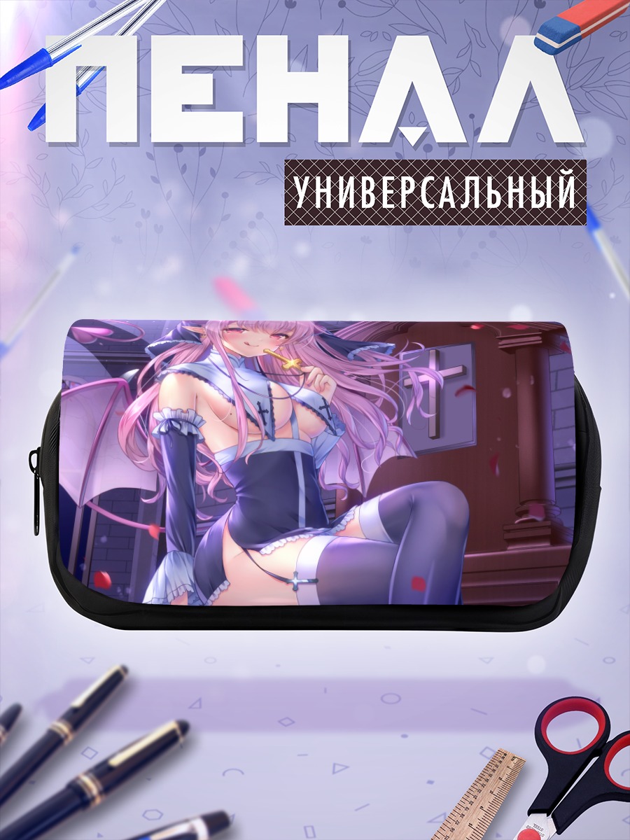 Пенал-косметичка Демон-монахиня в лепестках