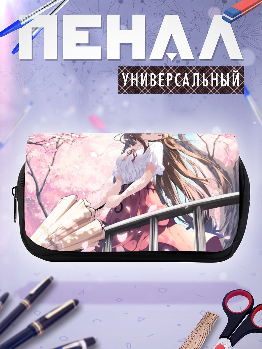 Пенал-косметичка Девушка под сакурой