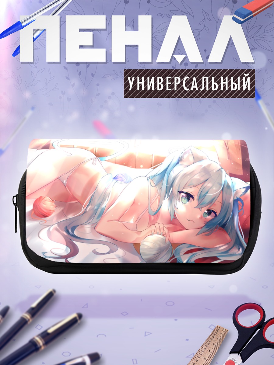Пенал-косметичка Мику Хацунэ в кошачьих ушках