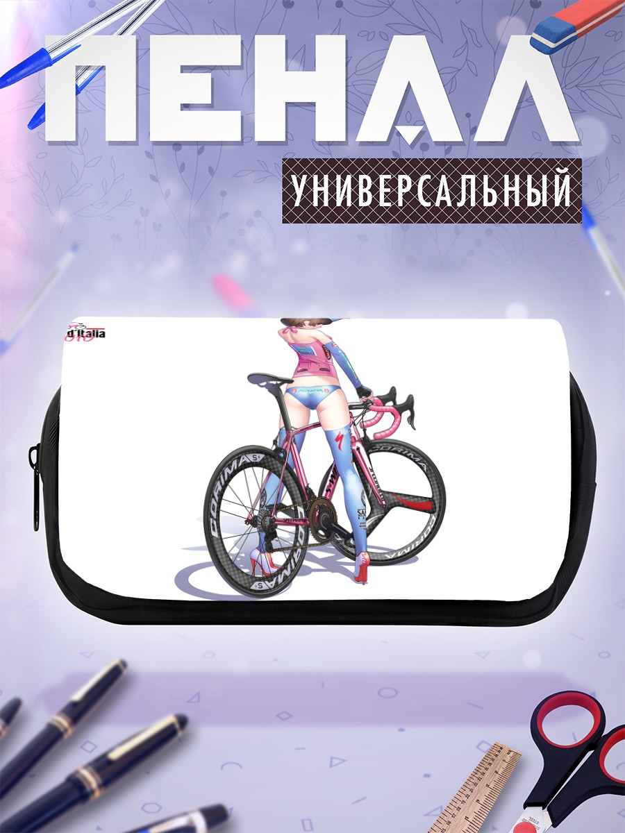 Пенал-косметичка Девушка на велосипеде