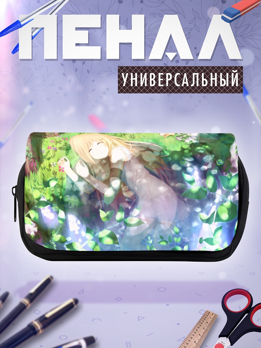 Пенал-косметичка Спящая блондинка в цветах