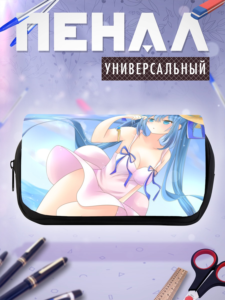 Пенал-косметичка Мику Хацунэ на пляже