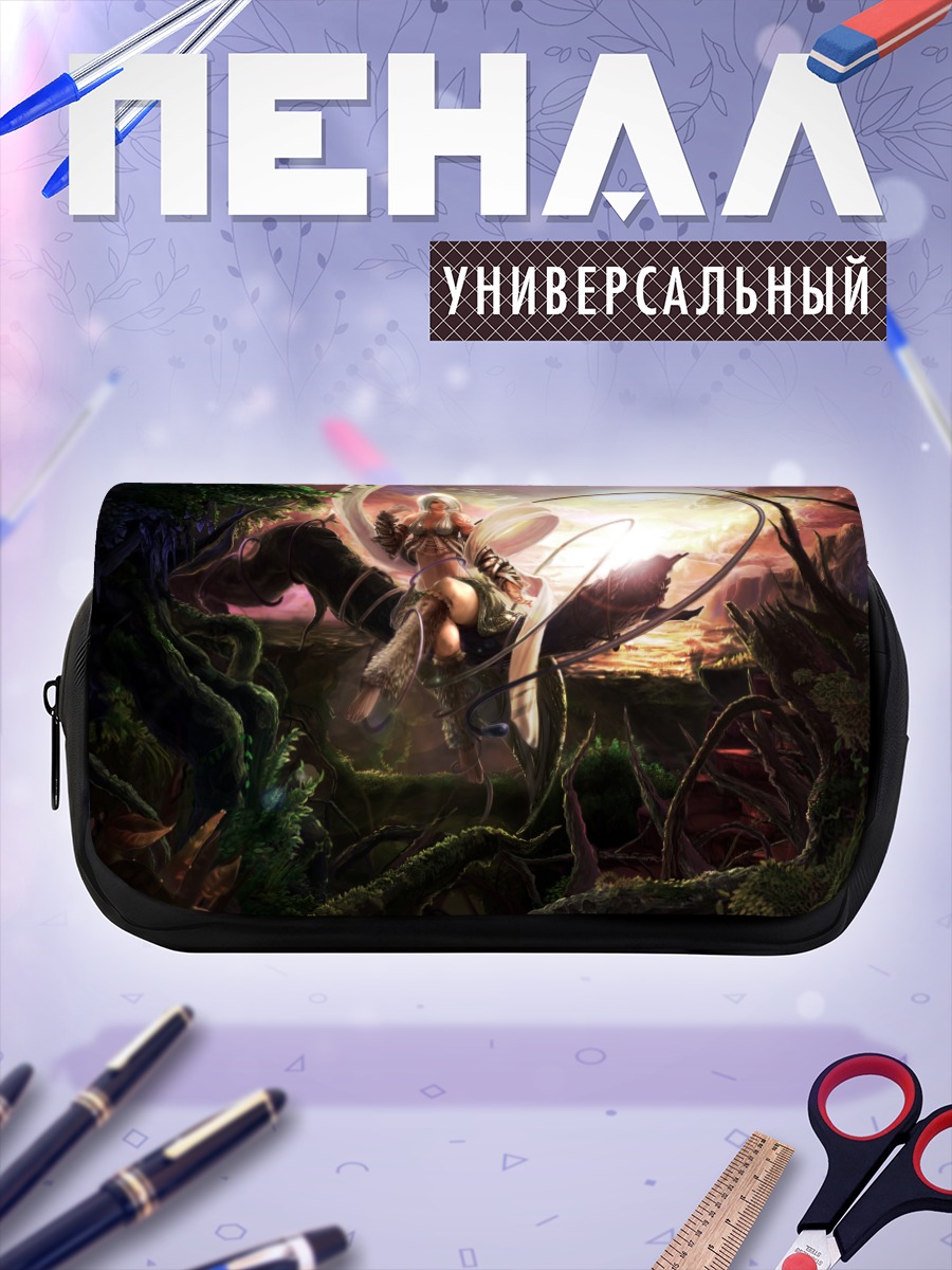 Пенал-косметичка Девушка в лесу