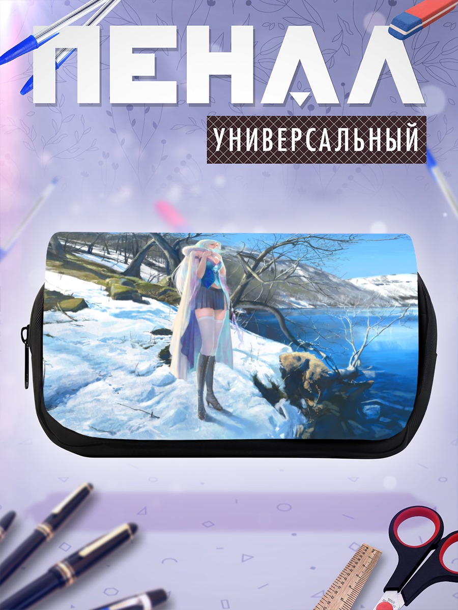 Пенал-косметичка Зимний берег реки