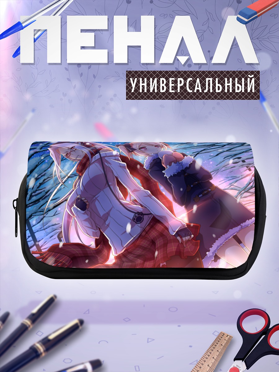 Пенал-косметичка Девушки в зимнем лесу