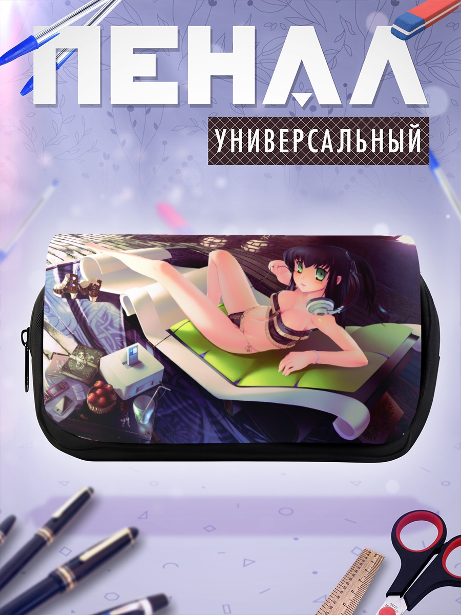 Пенал-косметичка Девушка с яблоком