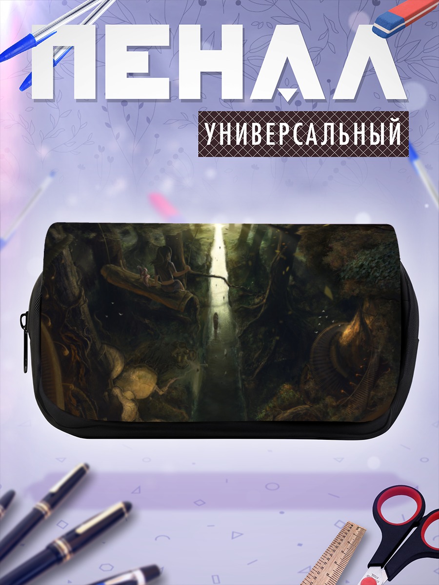 Пенал-косметичка Лодка в лесу