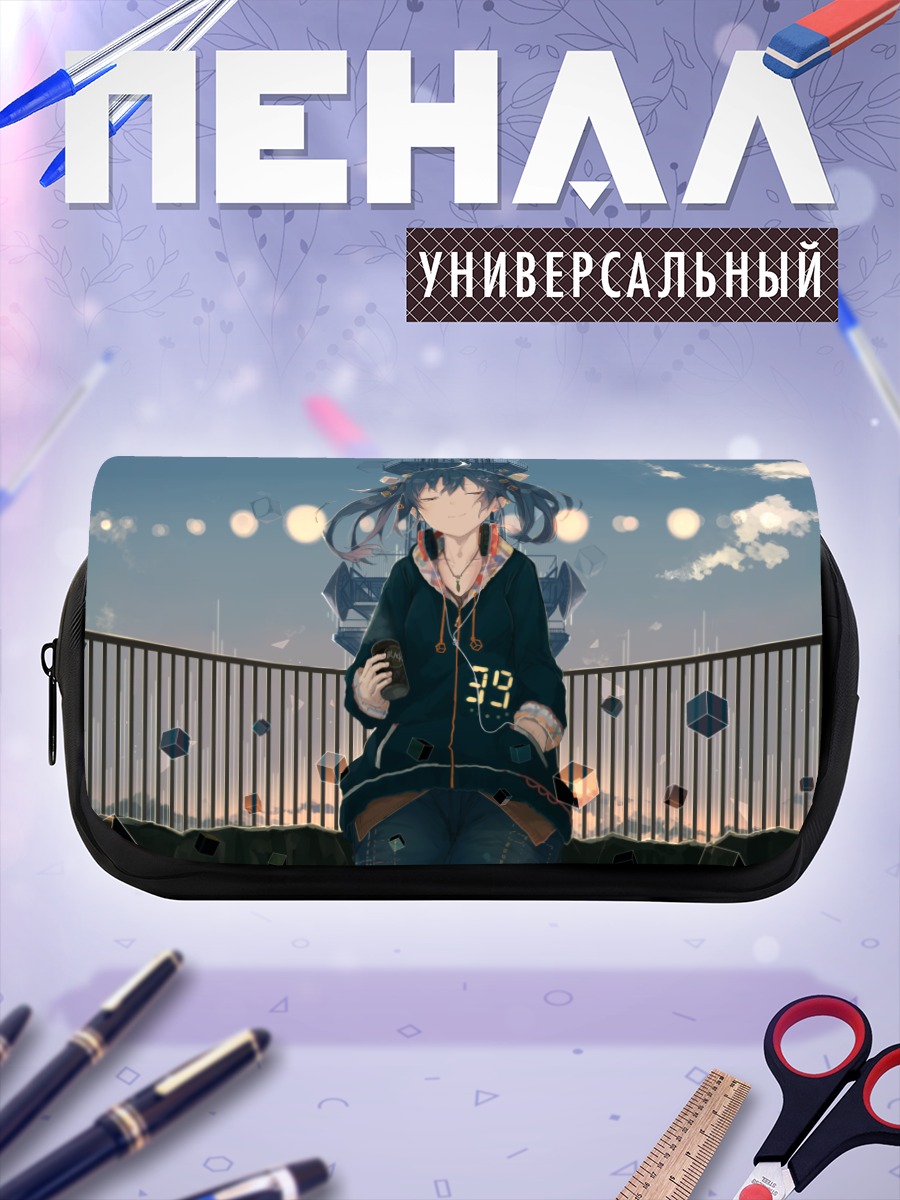 Пенал-косметичка Мику Хацунэ на закате